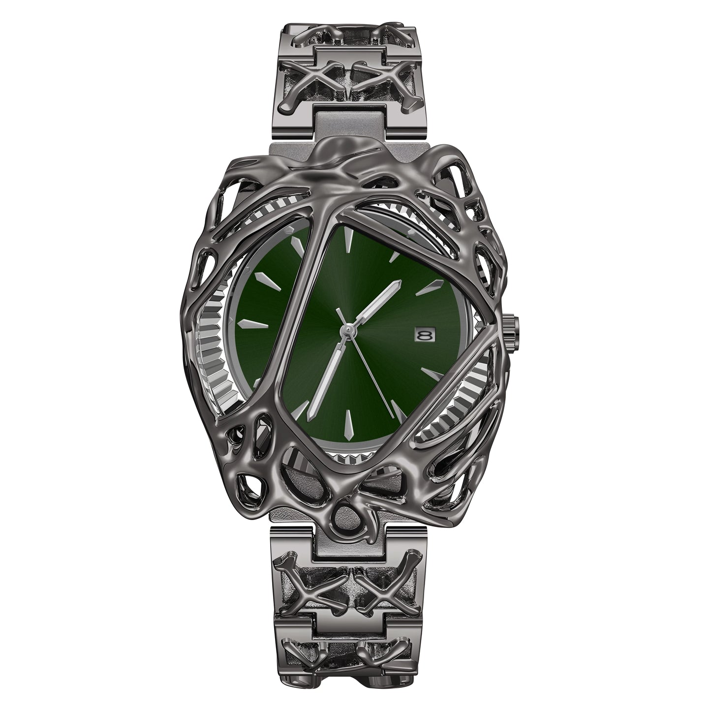 Montres ins de niche avancées de forme spéciale pour montres américaines européennes Y2K rétro de style albâtre pour montres de vigne élégantes pour hommes et femmes