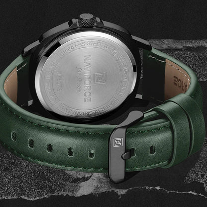 NAVIFORCE 2025 NF8078 Genuine Leather Shockproof Watch