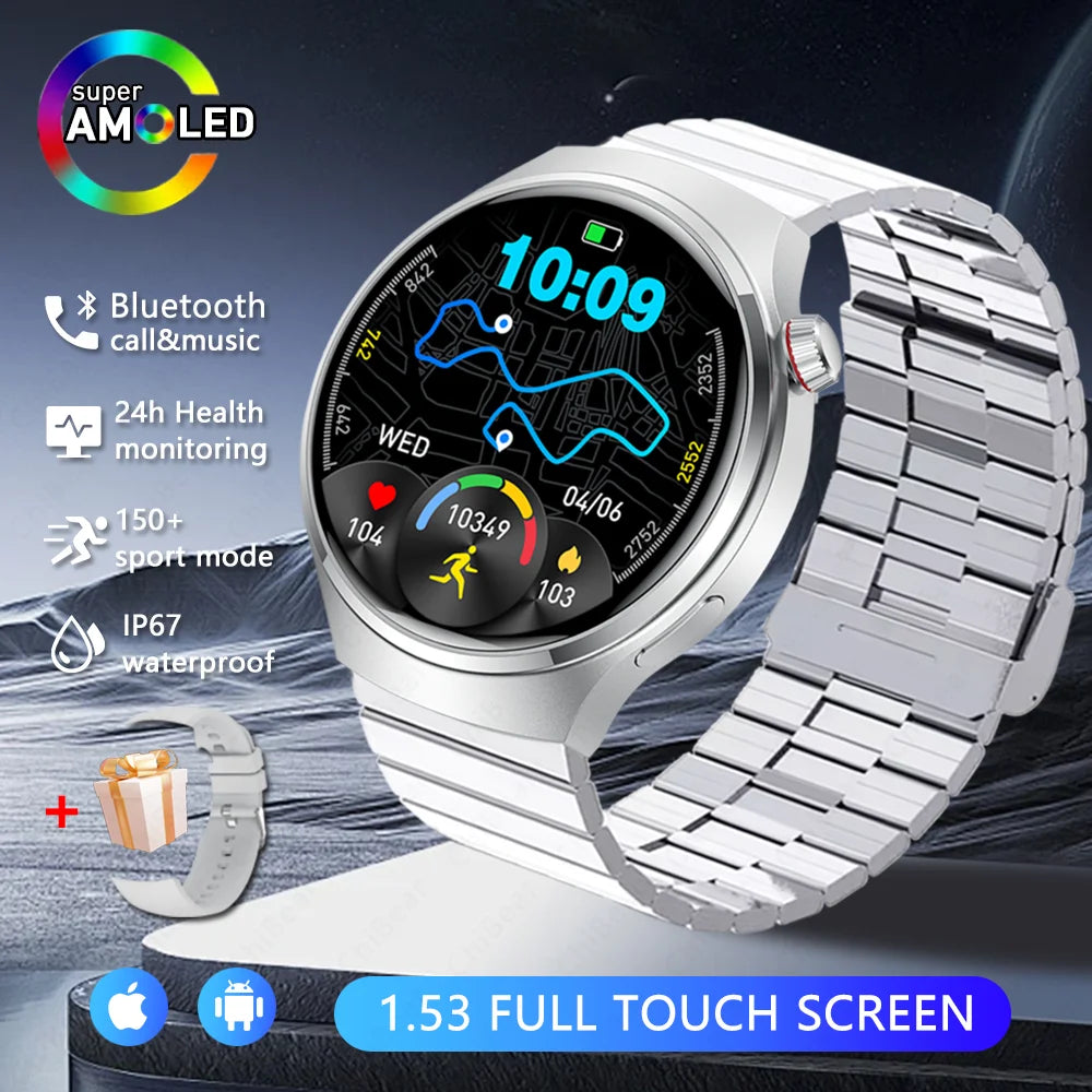 Nouvelle Montre Connectée Homme 2026 Watch 5 Pro Mise à Jour GPS NFC 360*360 AMOLED HD Appel Bluetooth Étanche Pour Android iOS