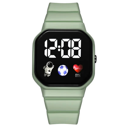 Montre numérique LED 2026 pour enfants garçons Montres de sport étanches filles Montre numérique en silicone Montre électronique décontractée pour enfants Reloj