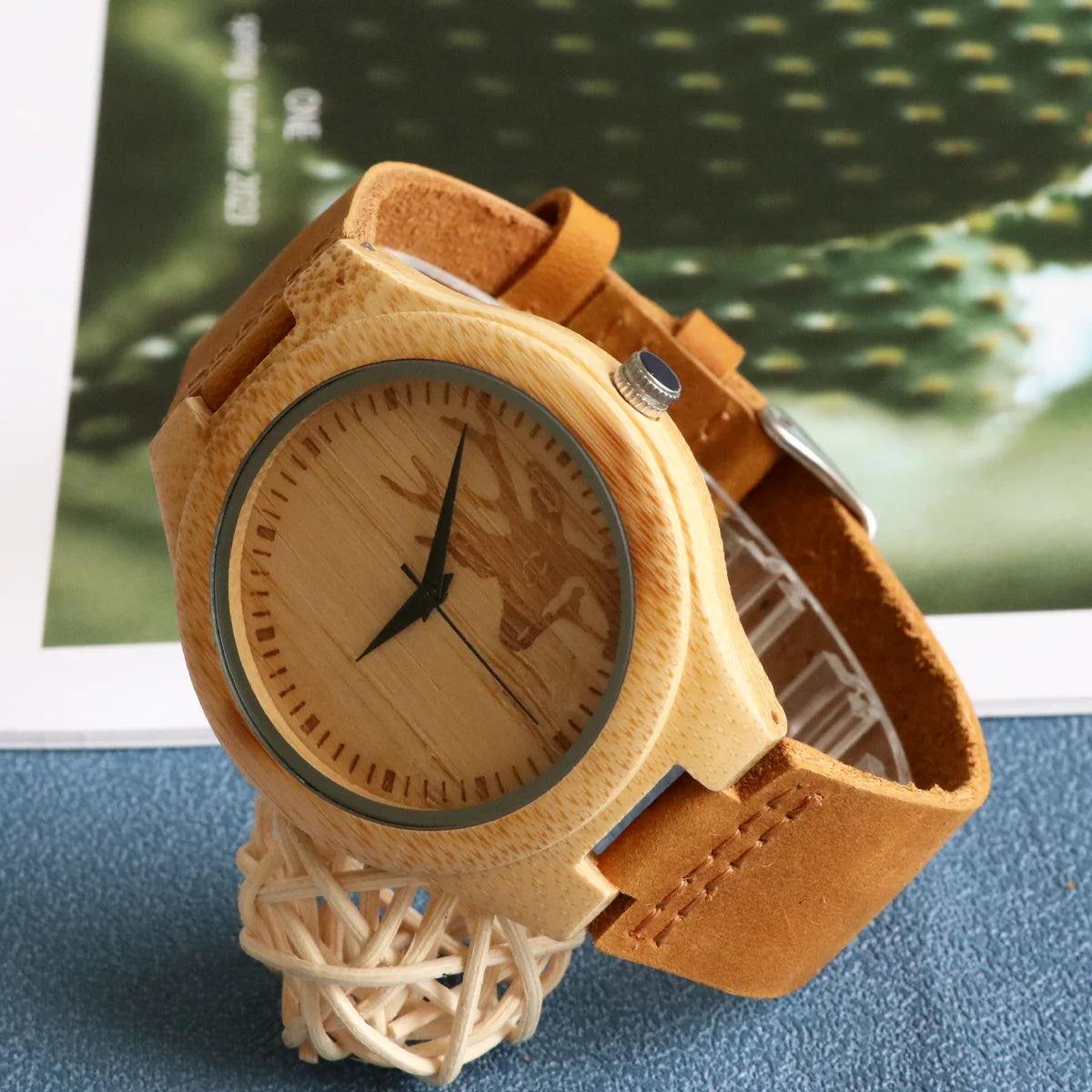 Bobo Bird Montre Classique Bracelets de Montre à Quartz Montres-bracelets en Bois