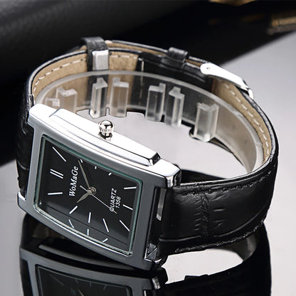 Montre à Quartz ChronoState Square Classic Femme | Montre-Bracelet Décontractée pour Femme avec Cadran Élégant Noir et Blanc