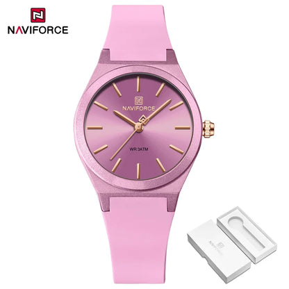 Montres NAVIFORCE NF5056 pour femmes, bracelet en silicone souple de haute qualité