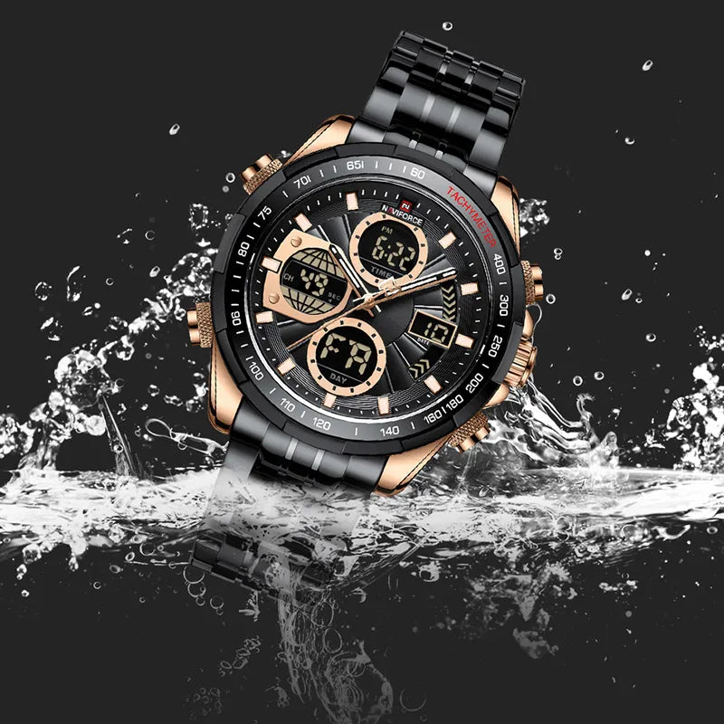 NAVIFORCE NF9197 Analog Digital Chronograph Calendar Watch