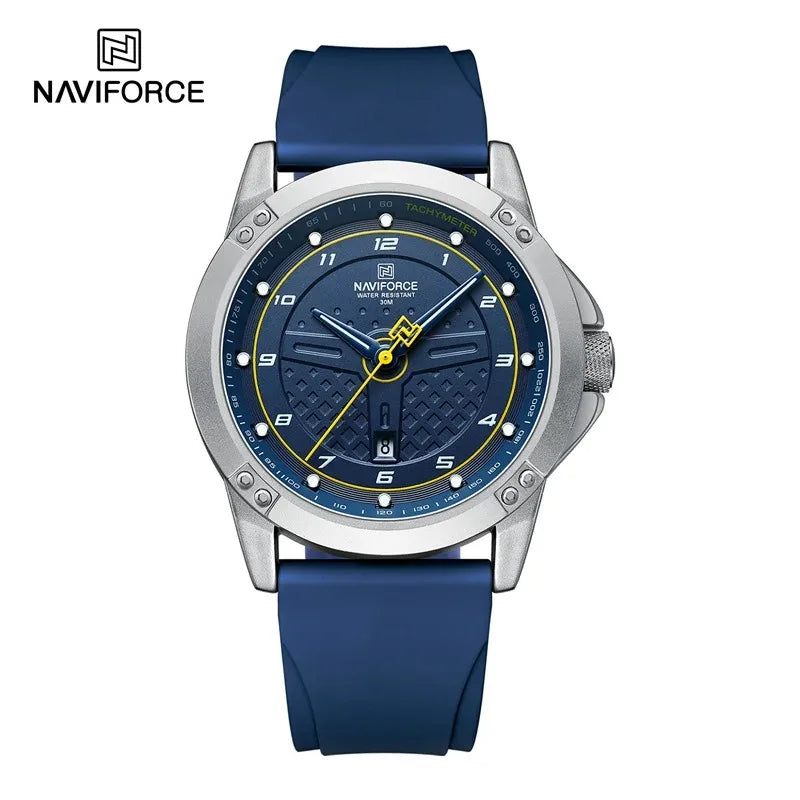 Montre NAVIFORCE pour Homme, Classique, Tendance, Date, Lumineuse, Étanche, Sport, Bracelet en Silicone, Montre-bracelet à Quartz Relogio Masculino 2025