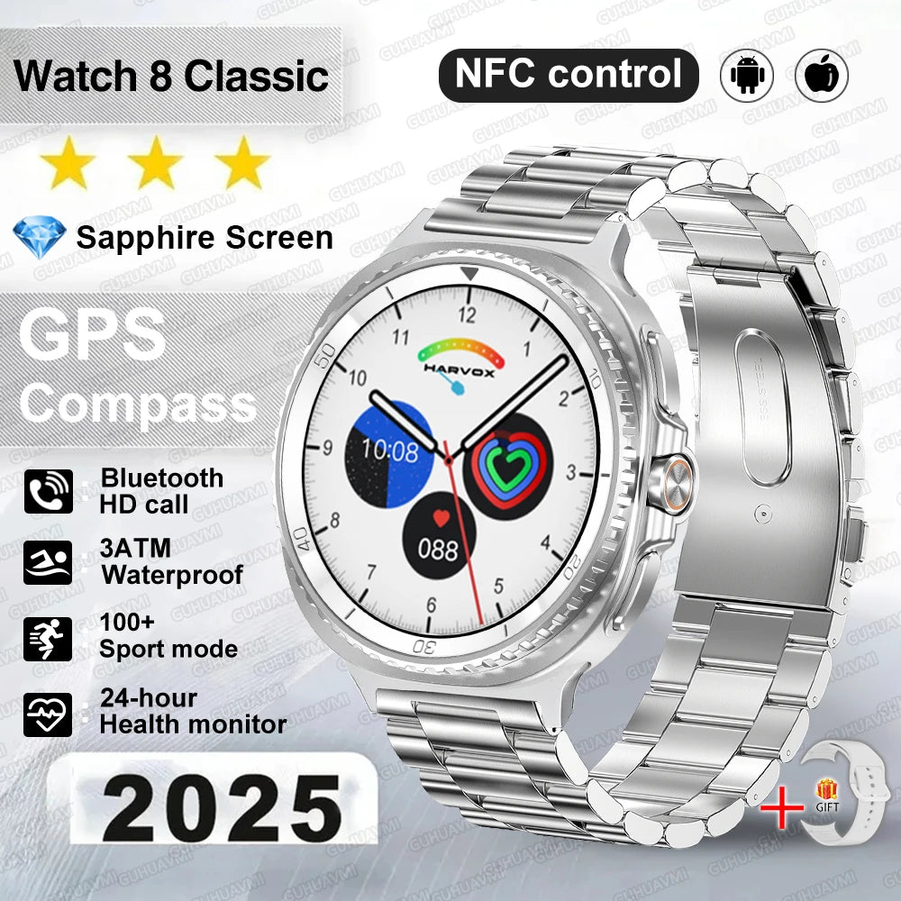 2026 Fashion New Watch 8 Ultra Classic Smar Watch GPS Compass NFC 46mm HD Call Chat GPT 3ATM Waterproof Men Watch Sports Version