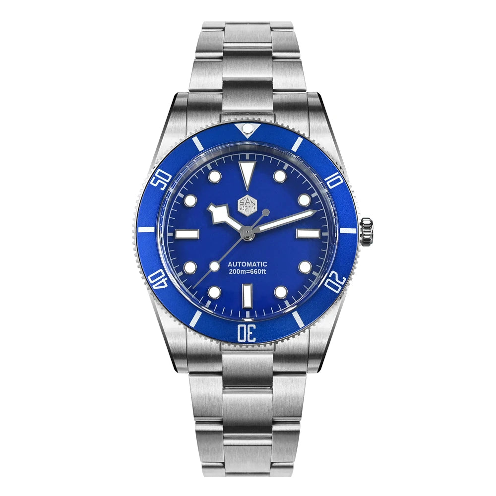 San Martin Nouvelle Montre Plongeur Homme Vintage BB54 Améliorée 37mm ST2130 Automatique Mécanique Saphir Lumineux Étanche 200m SN0138