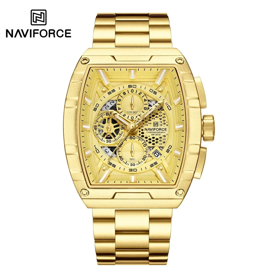 NAVIFORCE – Montre-bracelet à quartz de luxe pour hommes, marque supérieure, étanche, chronographe, 2025, date automatique