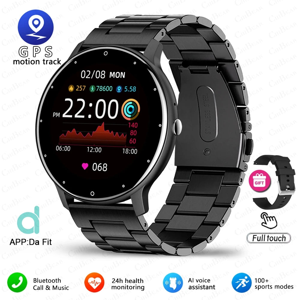 Montre connectée ultra-fine 2026 pour homme avec plus de 100 modes sportifs, surveillance de la fréquence cardiaque, assistant vocal IA, appels Bluetooth
