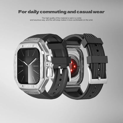 Modification Kit Metal Case & TPU Strap for iWatch Series 9 8 7 45mm 6 5 4 SE 44mm