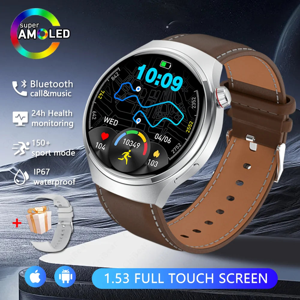 Nouvelle Montre Connectée Homme 2026 Watch 5 Pro Mise à Jour GPS NFC 360*360 AMOLED HD Appel Bluetooth Étanche Pour Android iOS