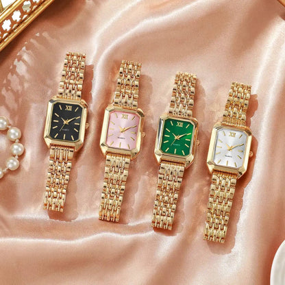 ChronoState Velvet Grace Elegant Rectangle Quartz Watch for Women