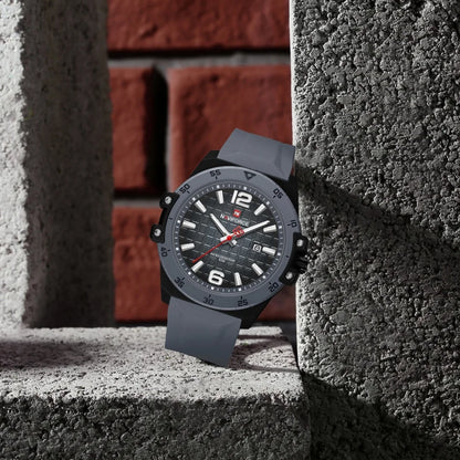 Montre Homme NAVIFORCE Étanche 50m Bracelet Silicone Mouvement Quartz Montre-Bracelet Sport Décontractée Tendance pour Homme Cadeau