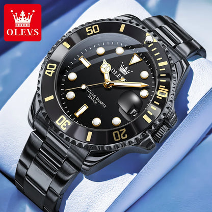 OLEVS 5885 Stainless Steel Strap Automatic Date Watch