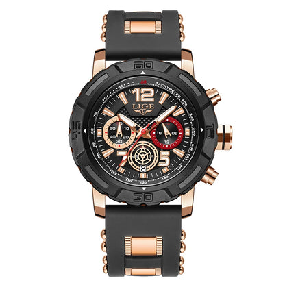 Relogio Masculino LIGE Sport Men Watch Montre Homme de Luxe de Marque Supérieure à Quartz Montre-Bracelet Homme Tendance Militaire Étanche Chronographe Horloge Masculine