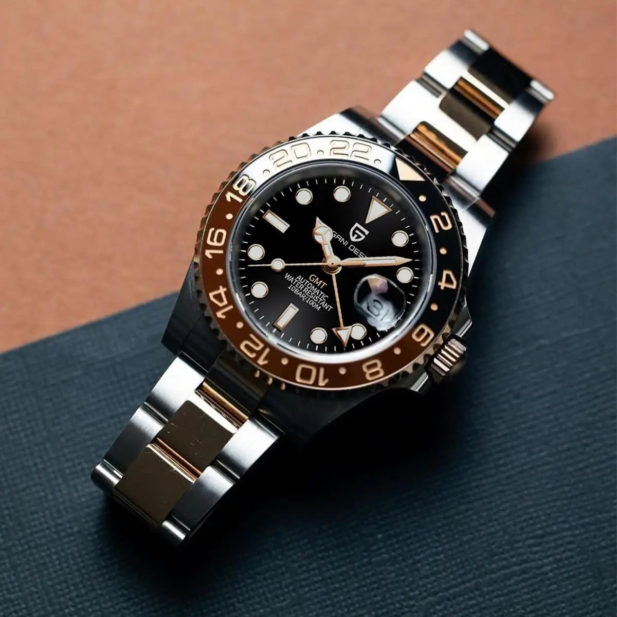 Nouvelle montre PAGANI DESIGN GMT automatique 1662 pour hommes, 40 mm, bracelet de marque supérieure, étanche 100 m, montres-bracelets mécaniques pour hommes, horloge