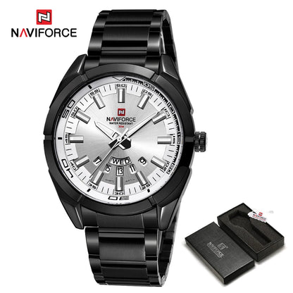 Montres Hommes NAVIFORCE, en Acier, Étanche, Quartz, Date, Montre-Bracelet de Luxe pour Homme de Marque Supérieure, relogio masculino