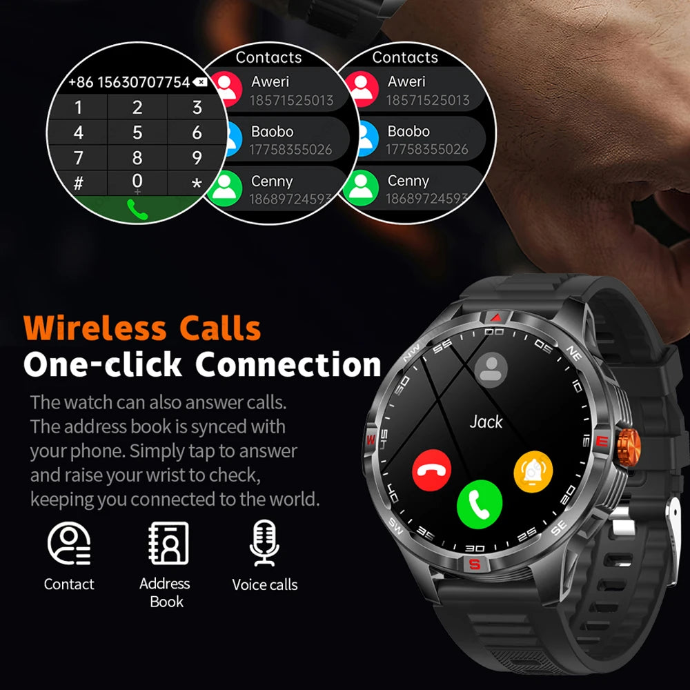 T-Rex 3 Military 1000mAh Battery Smart Watch Adult Men Compass Bluetooth Call AMOLED Screen Heart Rate Waterproof SmartWatches