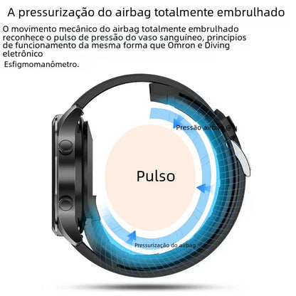 2026 Nouvelle montre connectée de santé avec surveillance de la tension artérielle, de la fréquence cardiaque et du sommeil, pour hommes, avec pompe à air, airbag, étanche IP86, montre connectée de sport