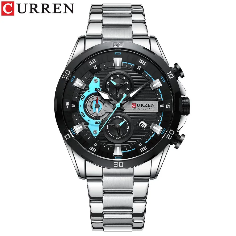 Stainless Steel Chronograph Luminous Dial Watch
