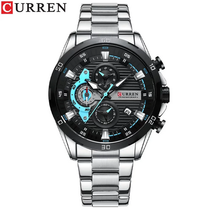Stainless Steel Chronograph Luminous Dial Watch