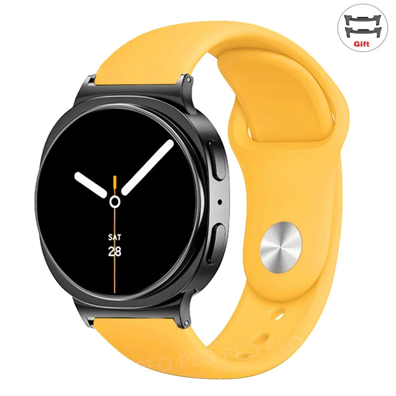 Sports Silicone Strap for Samsung Galaxy Watch 8 40mm 44mm Band No Gaps Correa Bracelet for Galaxy 8 Classic 46mm Accessories