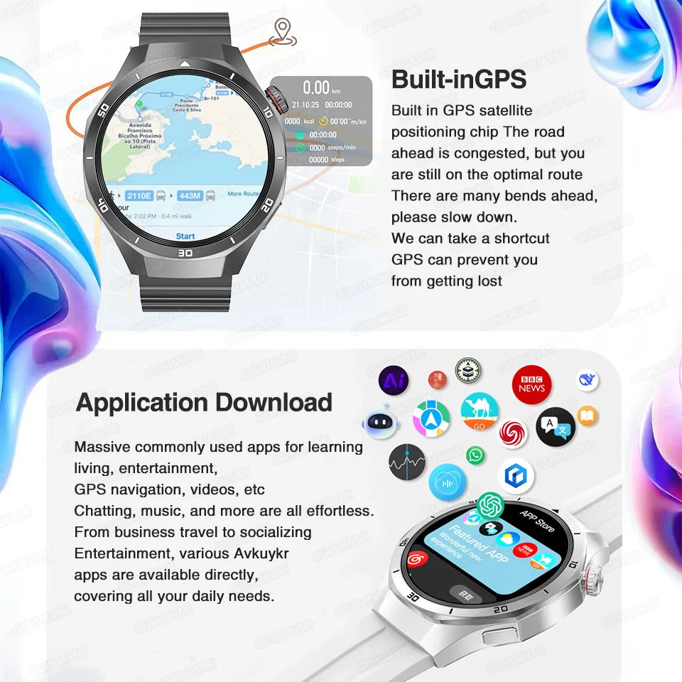2026 New Watch 5 Pro GPS Map Navigation Smartwatch 32G memory Video Music Play NFC Call Titanium alloy Waterproof Smartwatch Men