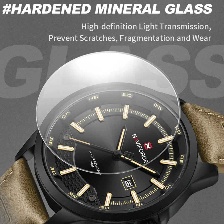 Montres Homme NAVIFORCE Montres-bracelets à Quartz Lumineuses Étanche Calendrier Business Horloges Cadeau Relogio Masculino 2025