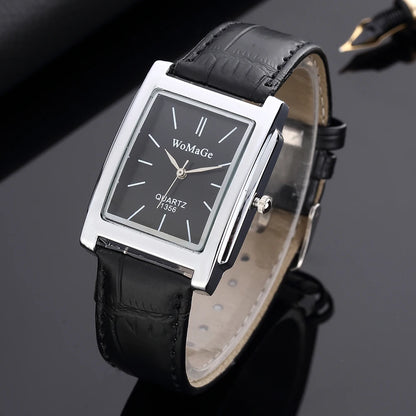 Montre à Quartz ChronoState Square Classic Femme | Montre-Bracelet Décontractée pour Femme avec Cadran Élégant Noir et Blanc