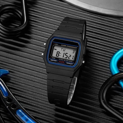 Montre de sport de luxe analogique et numérique militaire LED étanche pour homme, femme et enfant avec bracelet et alarme