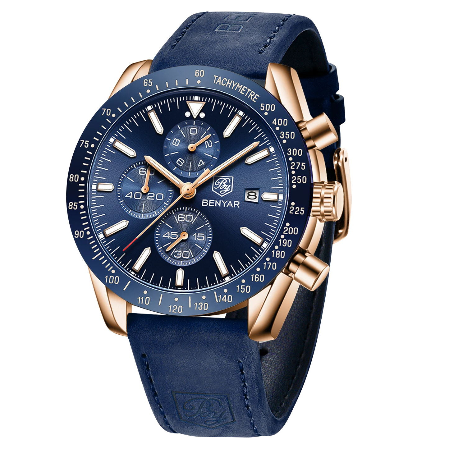 SAPPHERO Chronicle 5140 Classic Leather Strap Watch