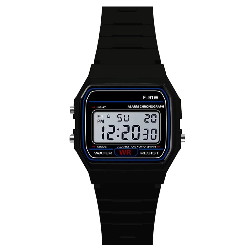 Montre de sport de luxe analogique et numérique militaire LED étanche pour homme, femme et enfant avec bracelet et alarme