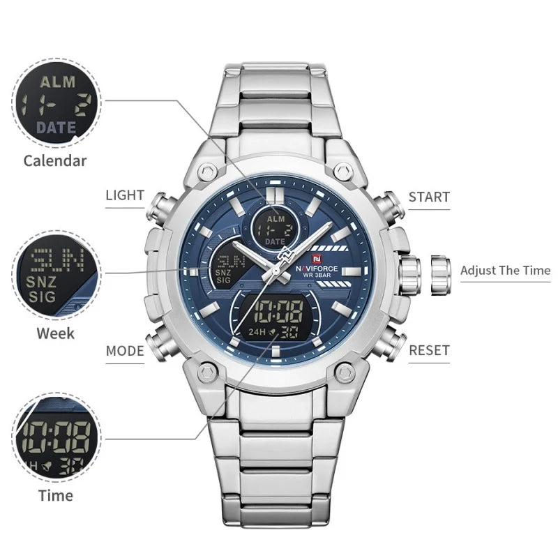 NAVIFORCE – Nouvelle montre-bracelet originale pour hommes, étanche, numérique, à la mode, Relogio Masculino 2026, livraison gratuite