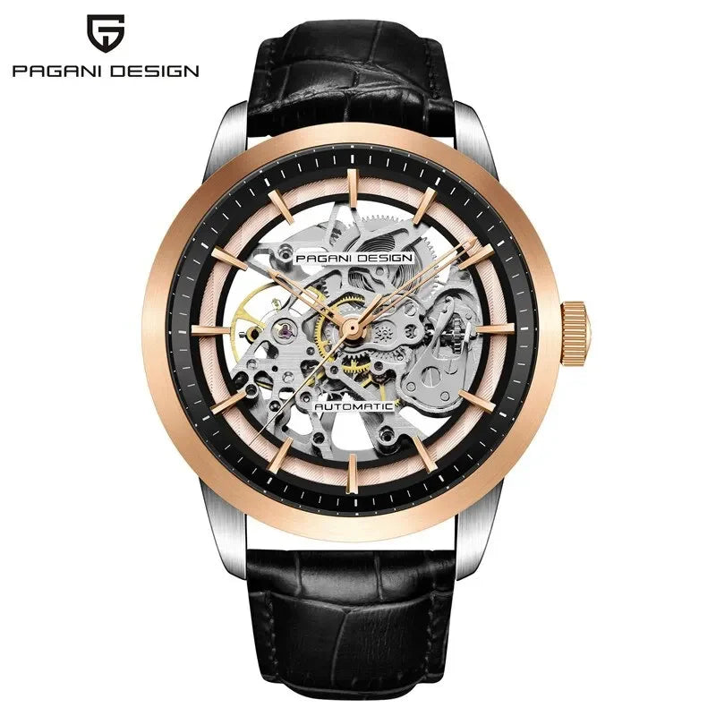 ChronoState Executive Hollow Luxury Mechanical Leather Watch for Men