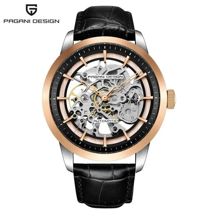 ChronoState Executive Hollow Luxury Mechanical Leather Watch for Men