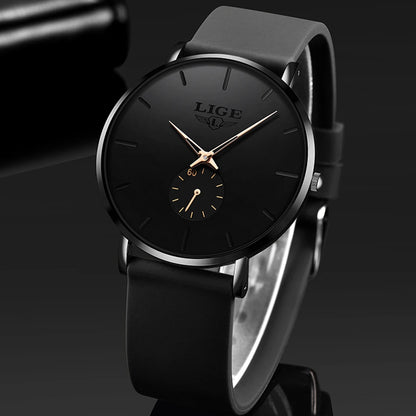 LIGE 2026 Nouvelle Montre Sport Tendance Homme, Marque de Luxe, Étanche, Simple, Ultra-Fine, Montre Homme à Quartz, Relogio Masculino