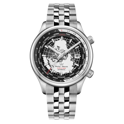 WM Watch Automatic Mechanical Men Watches High Quality Sapphire World Time Original Recognized Brand Welly Merck Watch Man WM057