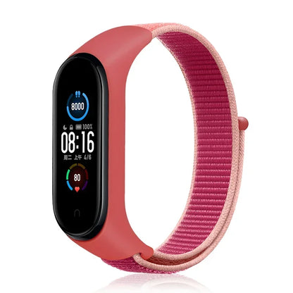 Nylon loop Mi band 4 5 6 Strap Replacement Soft Adjustable Wrist Watchband Pulsera correa For Xiaomi Mi band 3 4 5 6 7 Bracelet