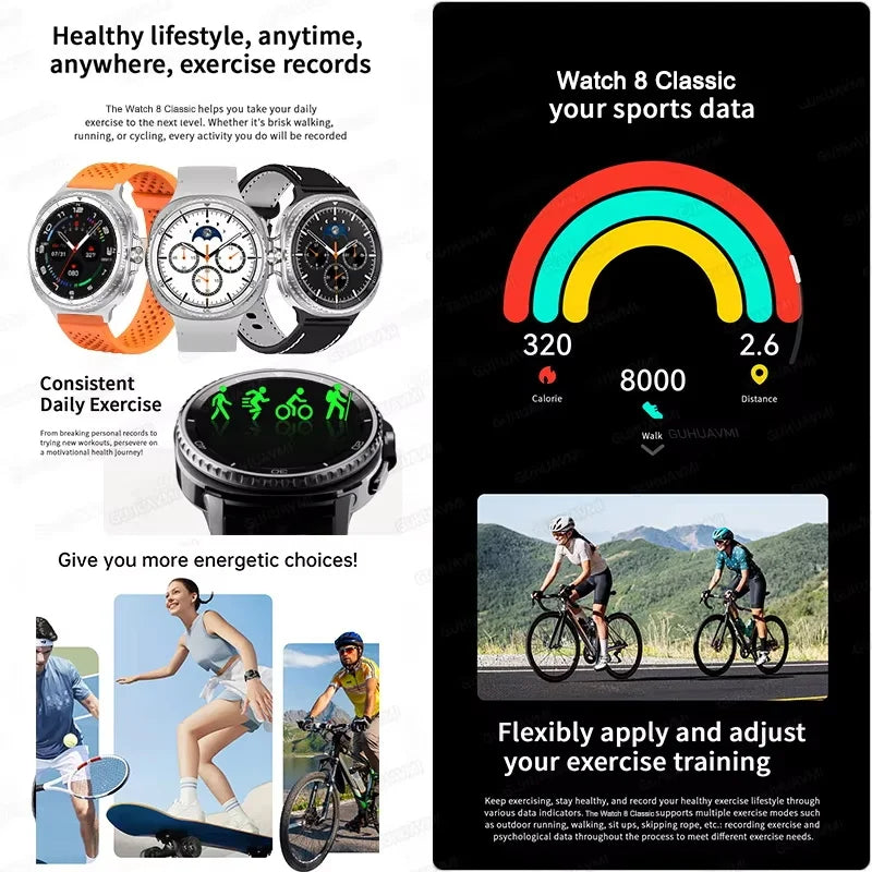 2026 Fashion New Watch 8 Ultra Classic Smar Watch GPS Compass NFC 46mm HD Call Chat GPT 3ATM Waterproof Men Watch Sports Version