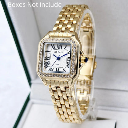 Nouvelles montres pour femmes, marque de luxe légère, affaires, or, acier inoxydable, mode féminine, montres à quartz, bracelet de montre pour femmes