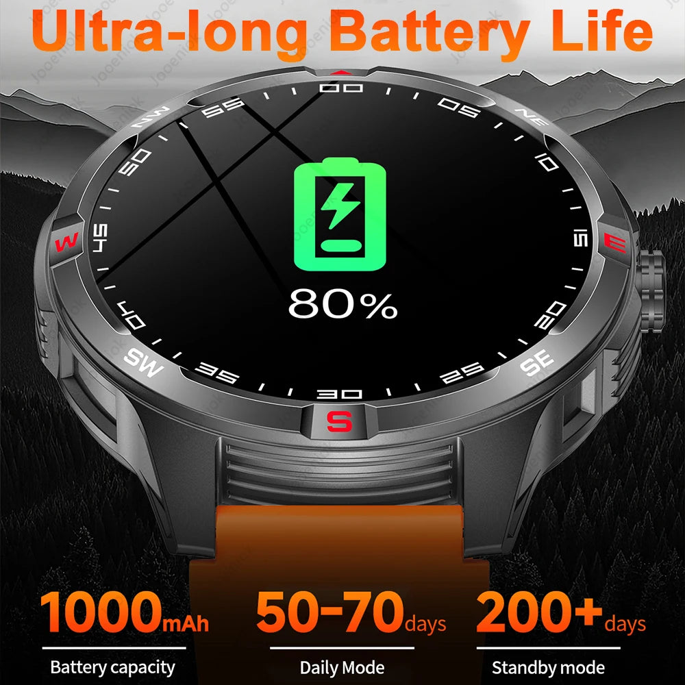 T-Rex 3 Military 1000mAh Battery Smart Watch Adult Men Compass Bluetooth Call AMOLED Screen Heart Rate Waterproof SmartWatches