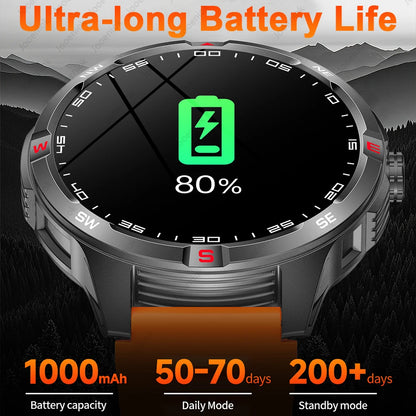 T-Rex 3 Military 1000mAh Battery Smart Watch Adult Men Compass Bluetooth Call AMOLED Screen Heart Rate Waterproof SmartWatches