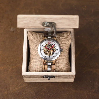 BOBO BIRD Automatic Mechanical Wood Watch in Gift Box