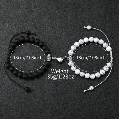 Montres de couple 4 pièces, à la mode, pour femmes arabes, montres-bracelets décontractées à quartz avec bracelet en silicone et bracelets magnétiques en forme de cœur