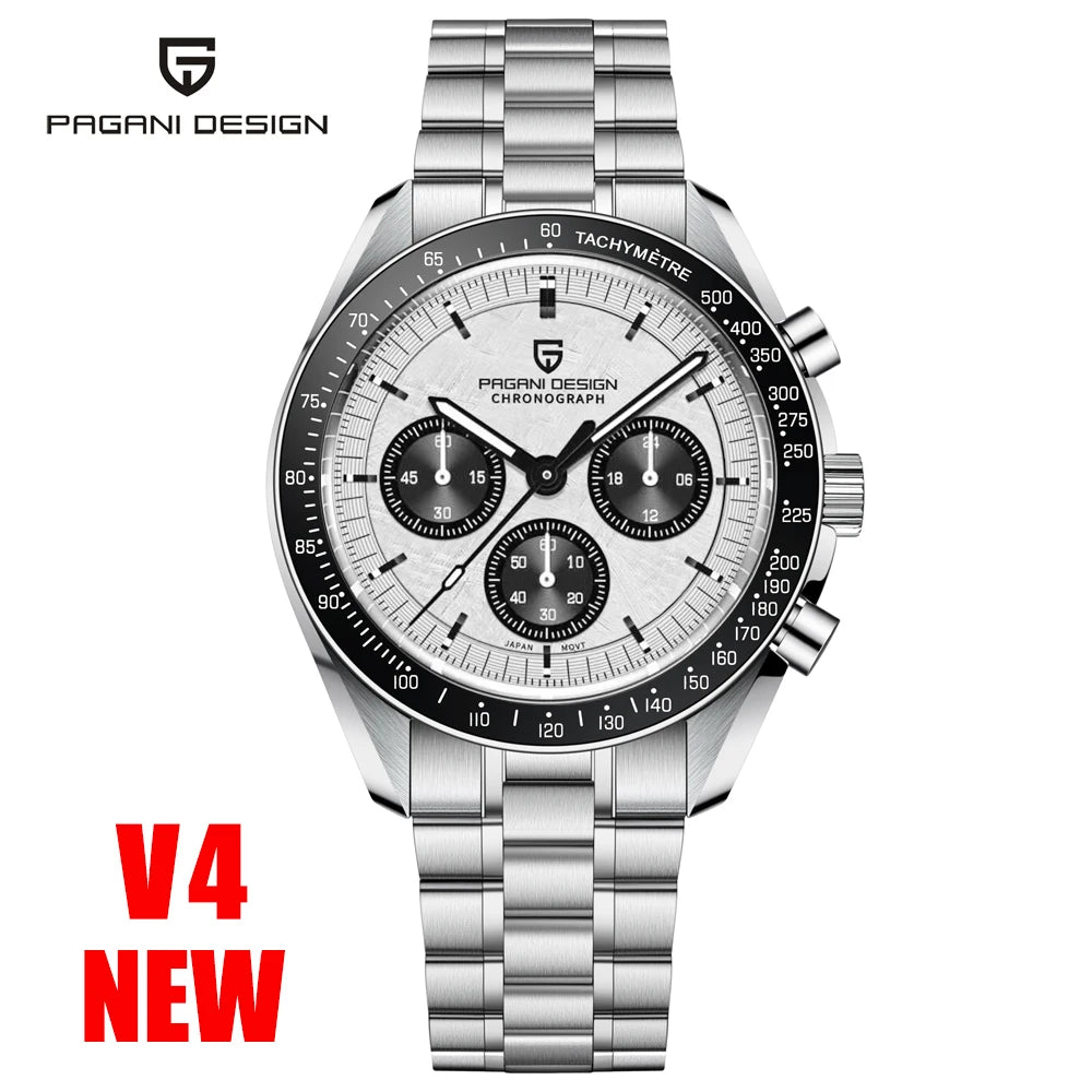 2026 New PAGANI DESIGN V5 Moon Men's Watches Top Luxury Quartz Watch For Men Chronograph Waterproof Sport Stainless Steel Clock