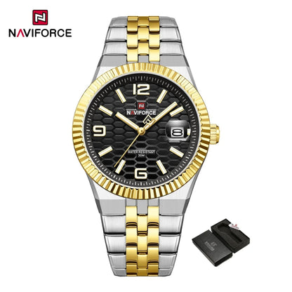 Montre à quartz NAVIFORCE NF9277 en acier inoxydable résistante à l'eau