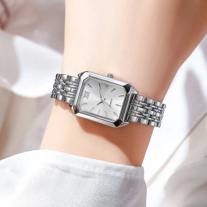 ChronoState Velvet Grace Elegant Rectangle Quartz Watch for Women