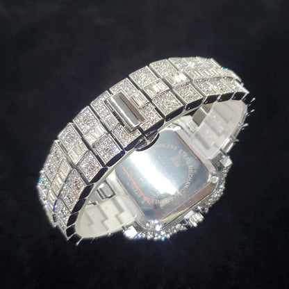 Montre de luxe en diamant 2025 pour homme, à la mode, avec chiffres colorés, style hip-hop, bijoux bling-bling, Reloj Hombre pour fête