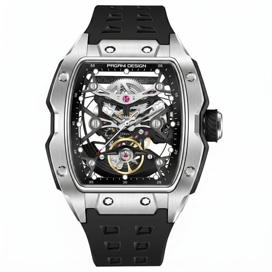 ChronoState Urban Skeleton Automatic Stainless Steel Watch for Men