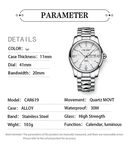 CRLi Canton CZPrimo Stainless Steel 38mm Watch